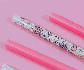 Sanrio Hello Kitty Kawaii Treats Reusable Plastic Straws | Set of 4