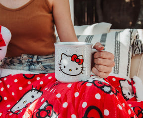 Sanrio Hello Kitty Speckled Ceramic Camper Mug | Holds 20 Ounces