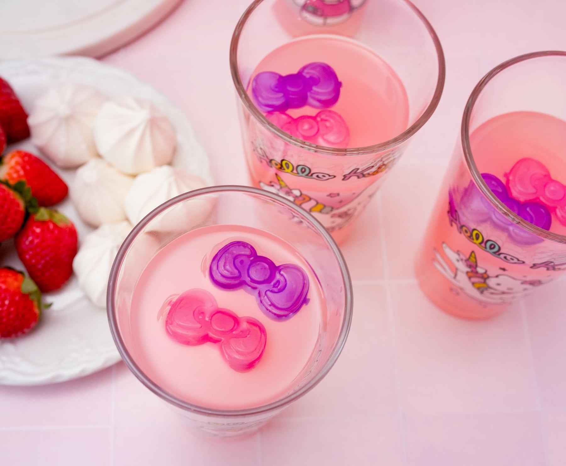 Sanrio Hello Kitty Unicorns 16-Ounce Pint Glasses | Set of 4