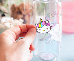 Sanrio Hello Kitty Unicorn Twist Spout Water Bottle and Sticker Set | 20 Ounces