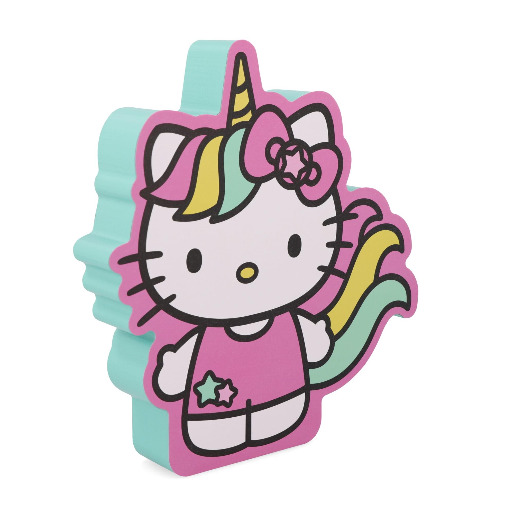 Sanrio Hello Kitty Unicorn Die-Cut Wooden Wall Art Sign | 8 x 8 Inches