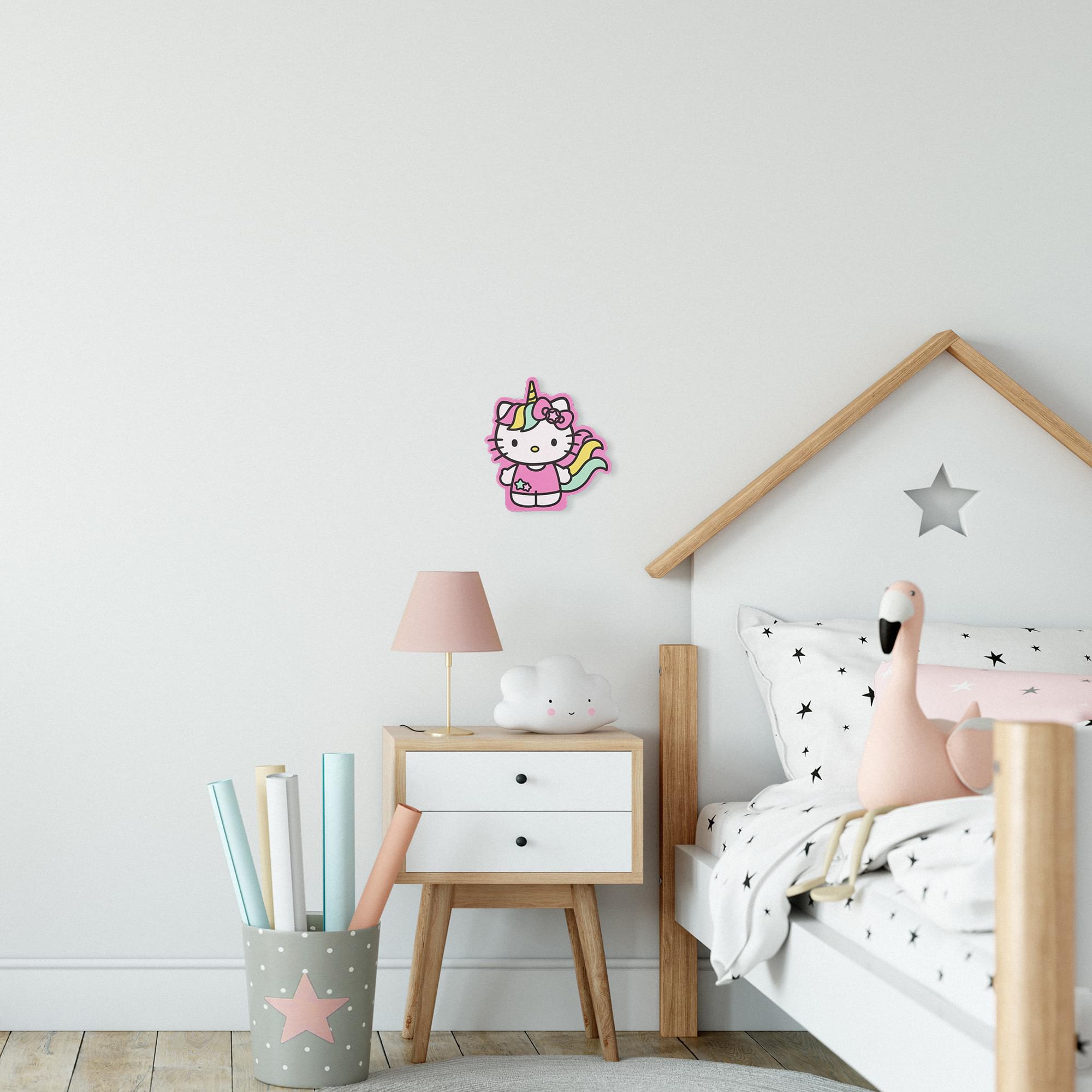 Sanrio Hello Kitty Unicorn Die-Cut Wooden Wall Art Sign | 8 x 8 Inches
