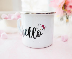 Sanrio Hello Kitty "Hello" Ceramic Camper Mug | Holds 20 Ounces