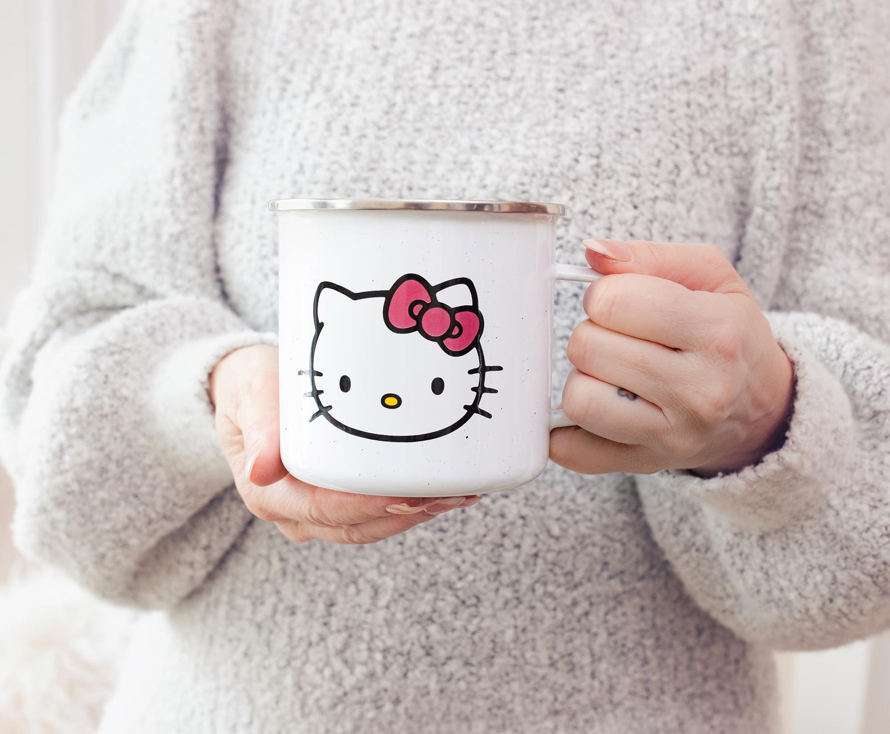 Sanrio Hello Kitty "Hello" Ceramic Camper Mug | Holds 20 Ounces