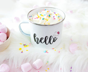 Sanrio Hello Kitty "Hello" Ceramic Camper Mug | Holds 20 Ounces