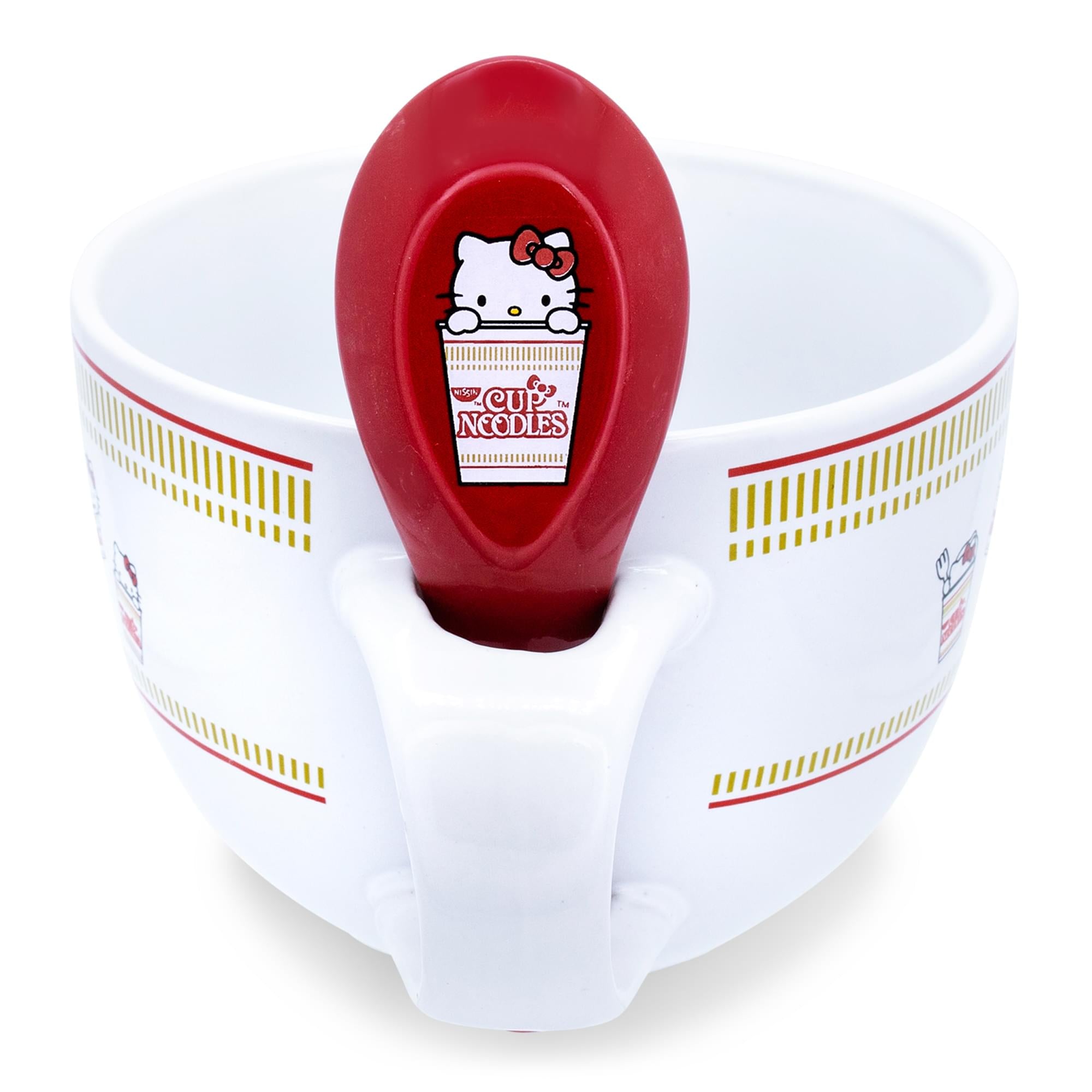 Sanrio Hello Kitty x Nissin Cup Noodles Soup Mug With Spoon | Holds 24 Ounces