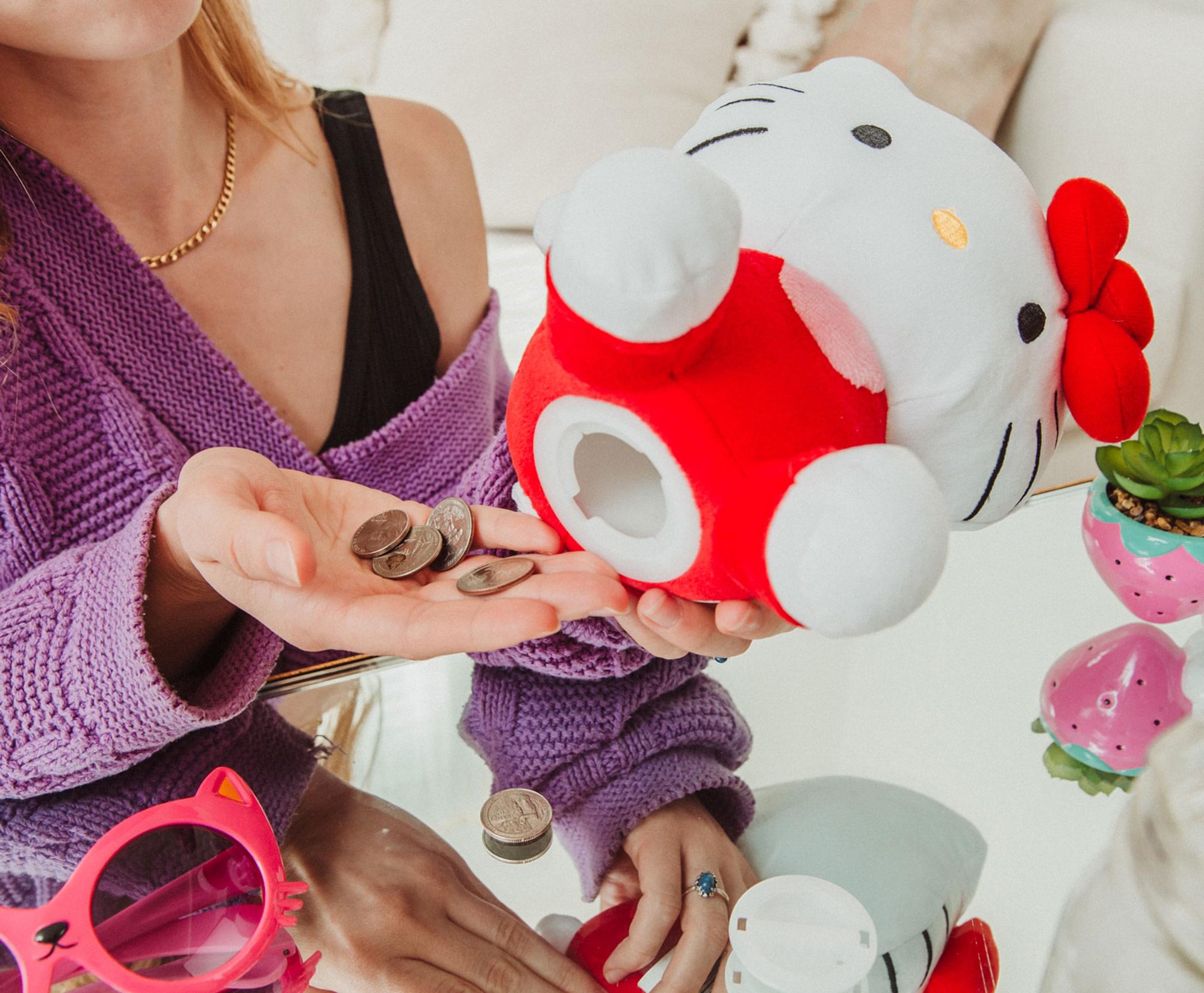 Sanrio Hello Kitty Plush 8-Inch Coin Bank Storage