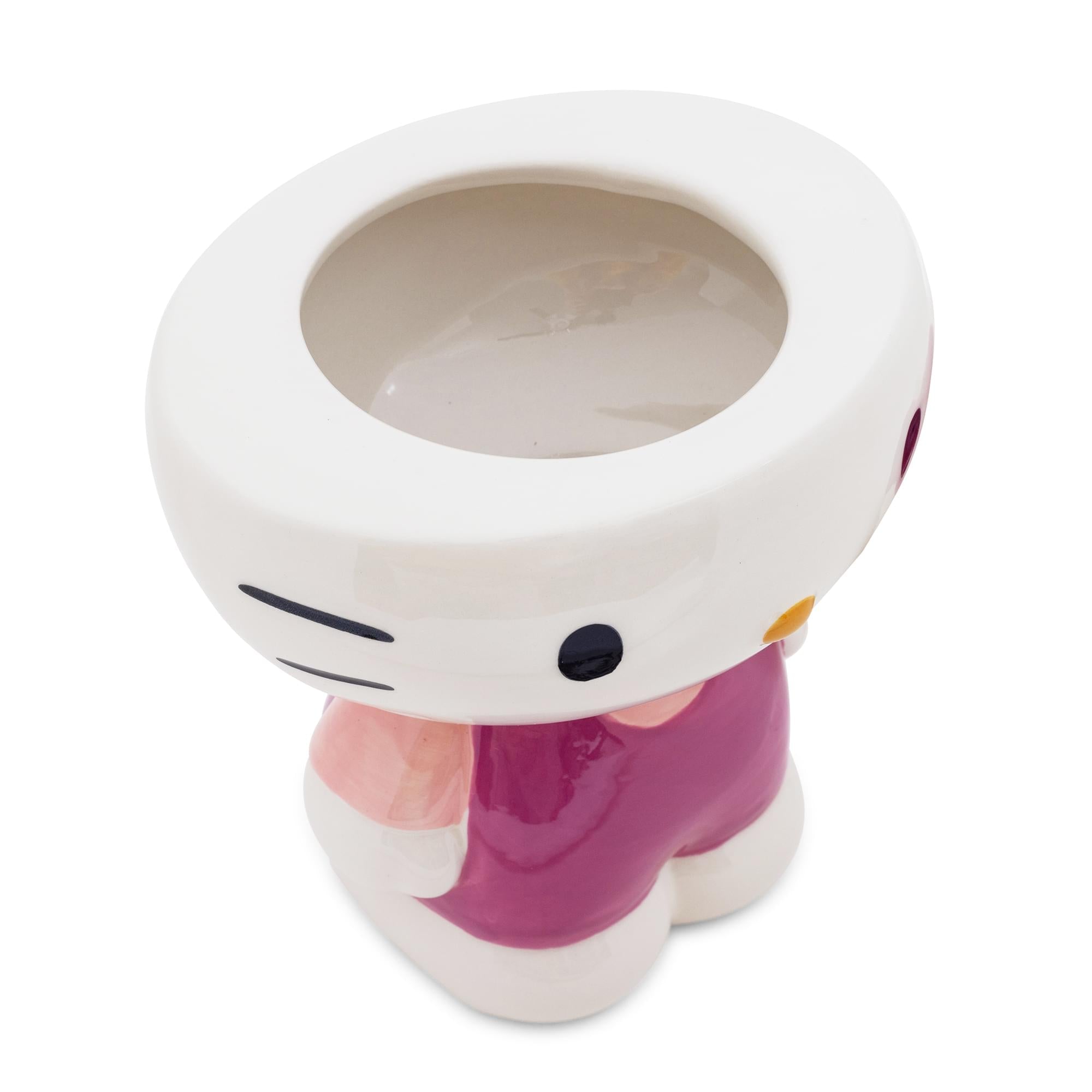 Sanrio Hello Kitty Pink Outfit 10-Inch Sculpted Ceramic Snack Jar