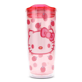 Sanrio Hello Kitty Strawberries Travel Tumbler With Lid | Holds 20 Ounces