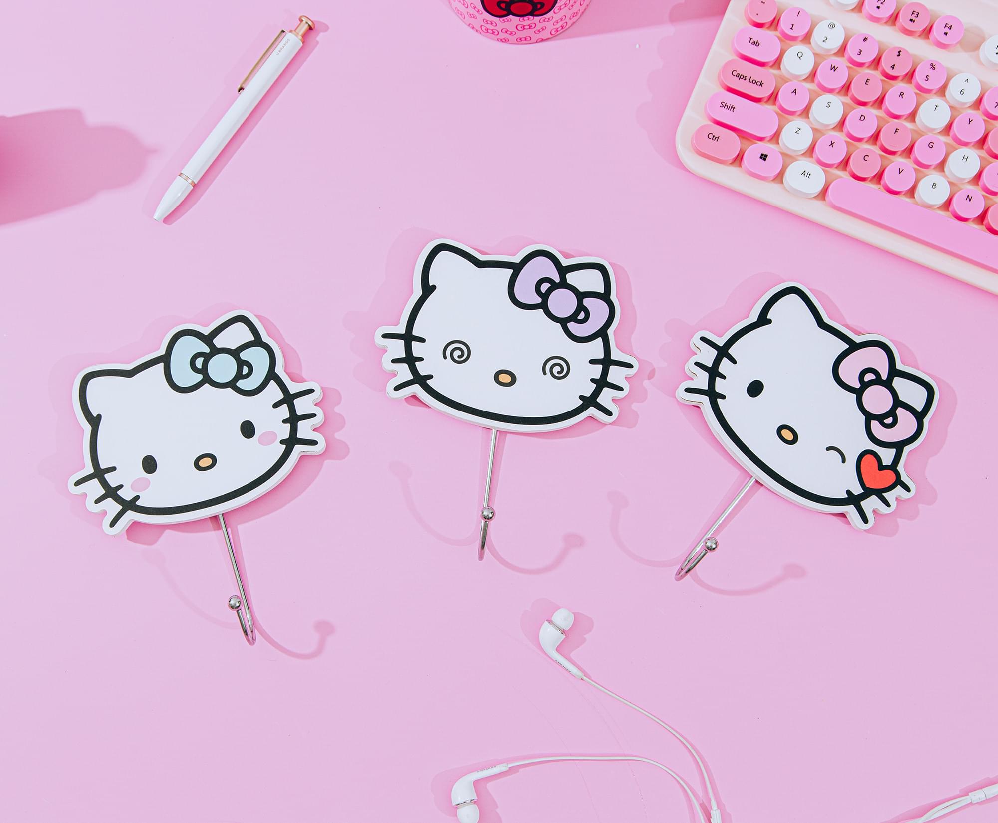 Sanrio Hello Kitty "Pretty Bows" Die-Cut Wall Hooks Coat Hanger