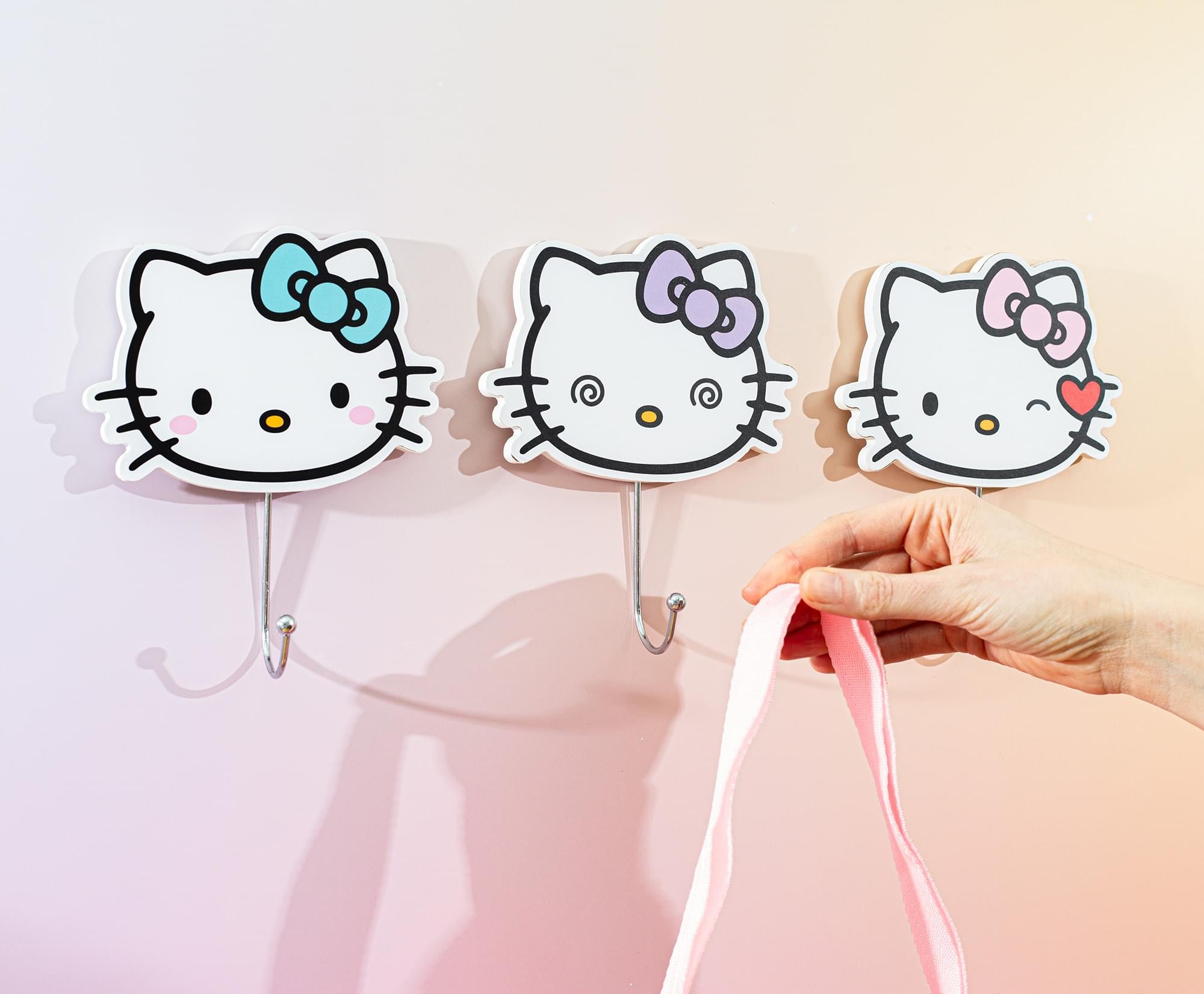Sanrio Hello Kitty "Pretty Bows" Die-Cut Wall Hooks Coat Hanger