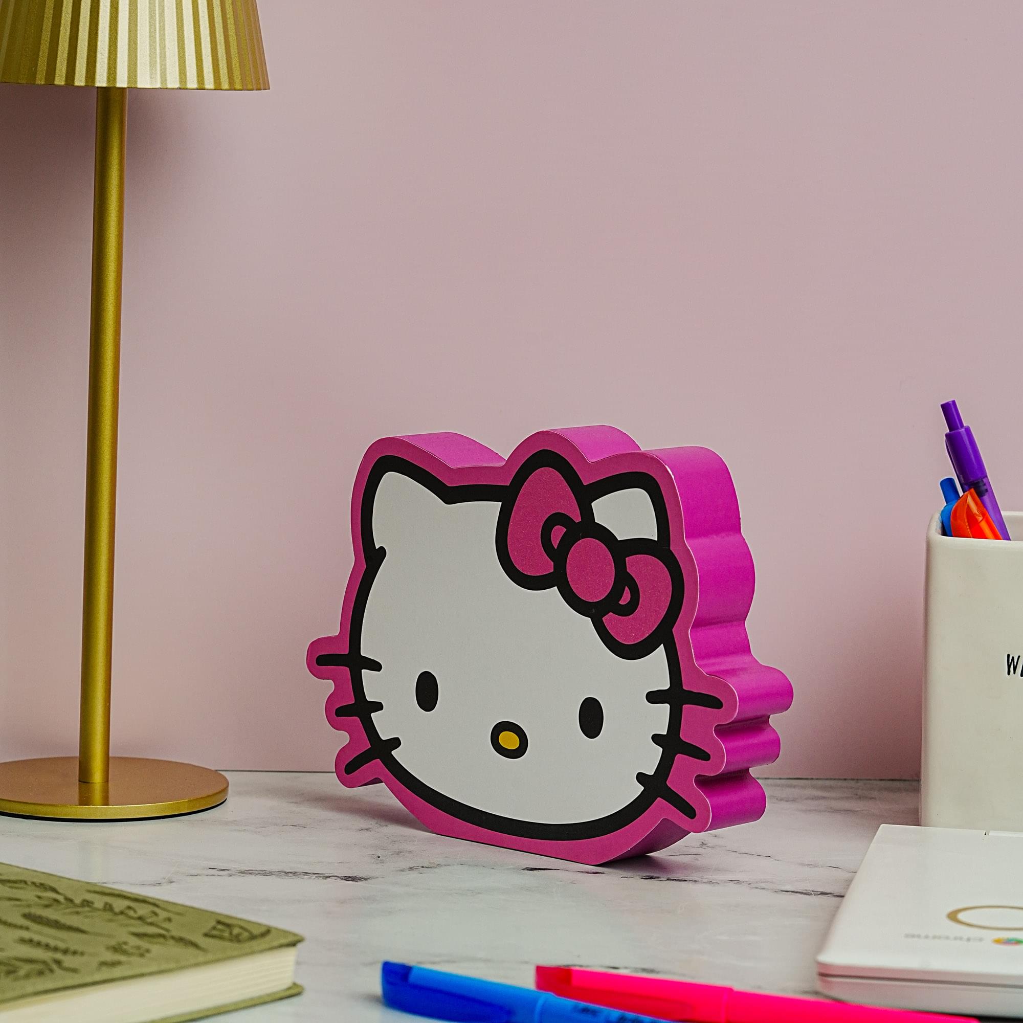 Sanrio Hello Kitty Glitter Bow Die-Cut Wooden Wall Art | 6 x 8 Inches