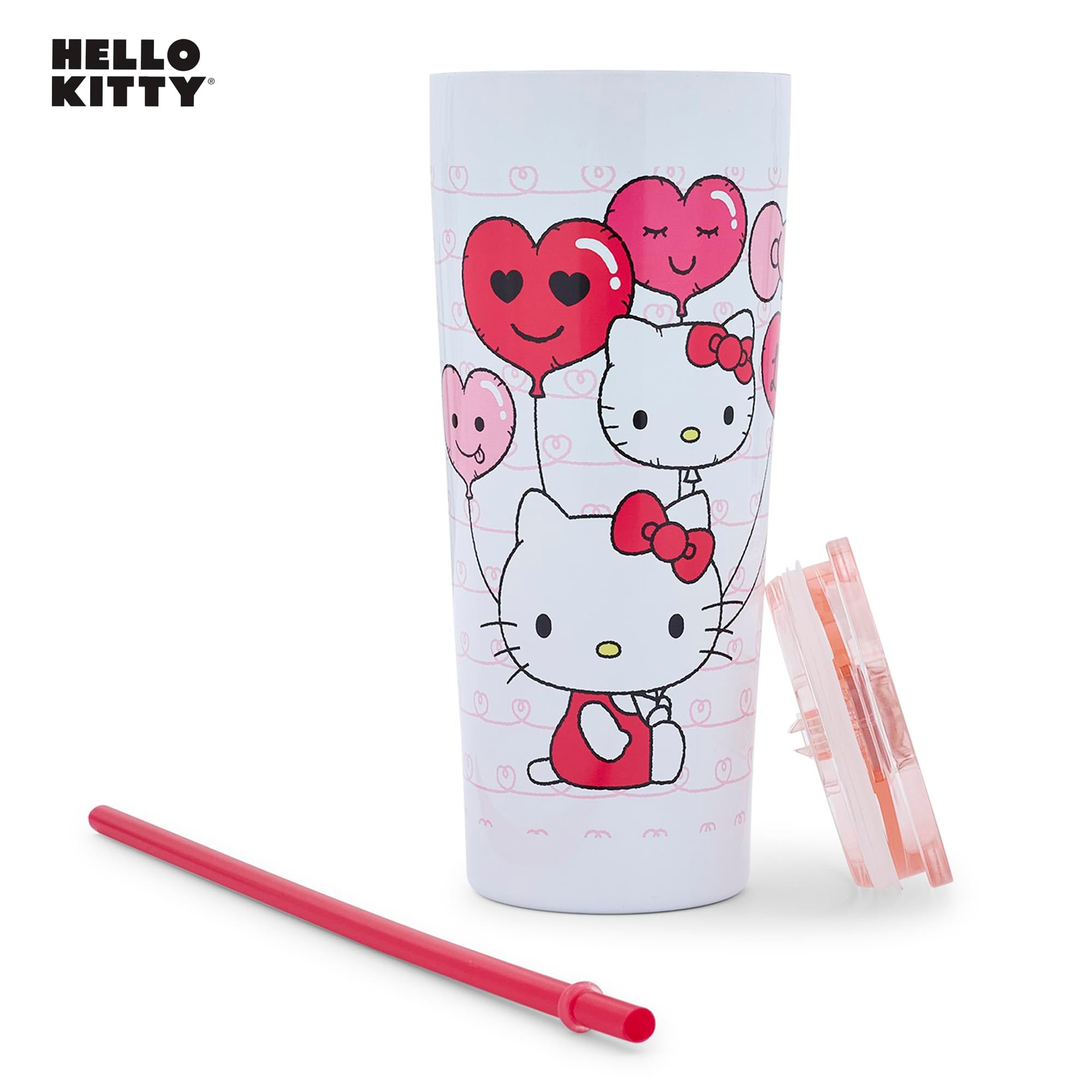 Sanrio Hello Kitty Balloons and Love 22-Ounce Stainless Steel Tumbler