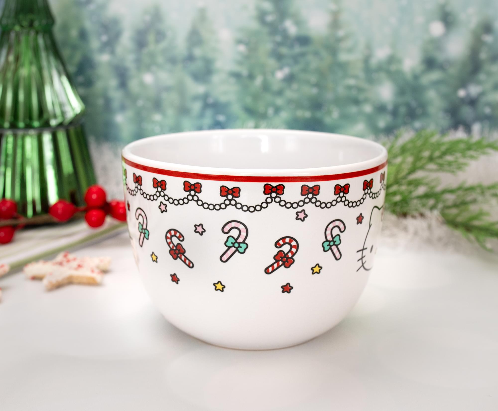 Sanrio Hello Kitty Holiday Ceramic Soup Mug | Holds 24 Ounces