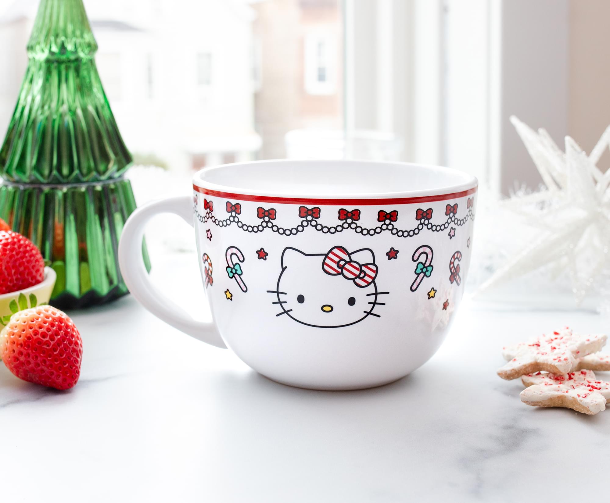 Sanrio Hello Kitty Holiday Ceramic Soup Mug | Holds 24 Ounces