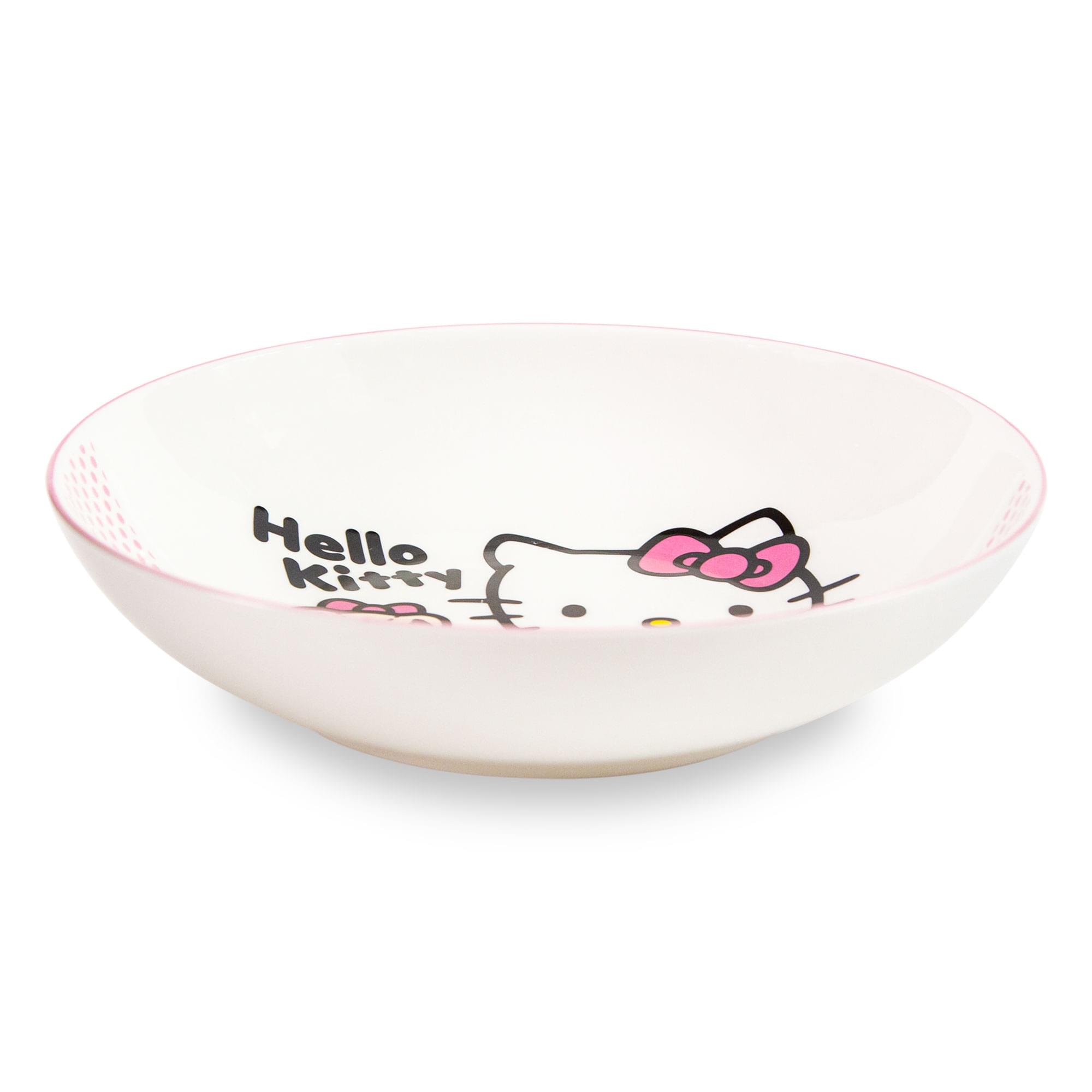 Sanrio Hello Kitty Pink Dots 9-Inch Ceramic Coupe Dinner Bowl