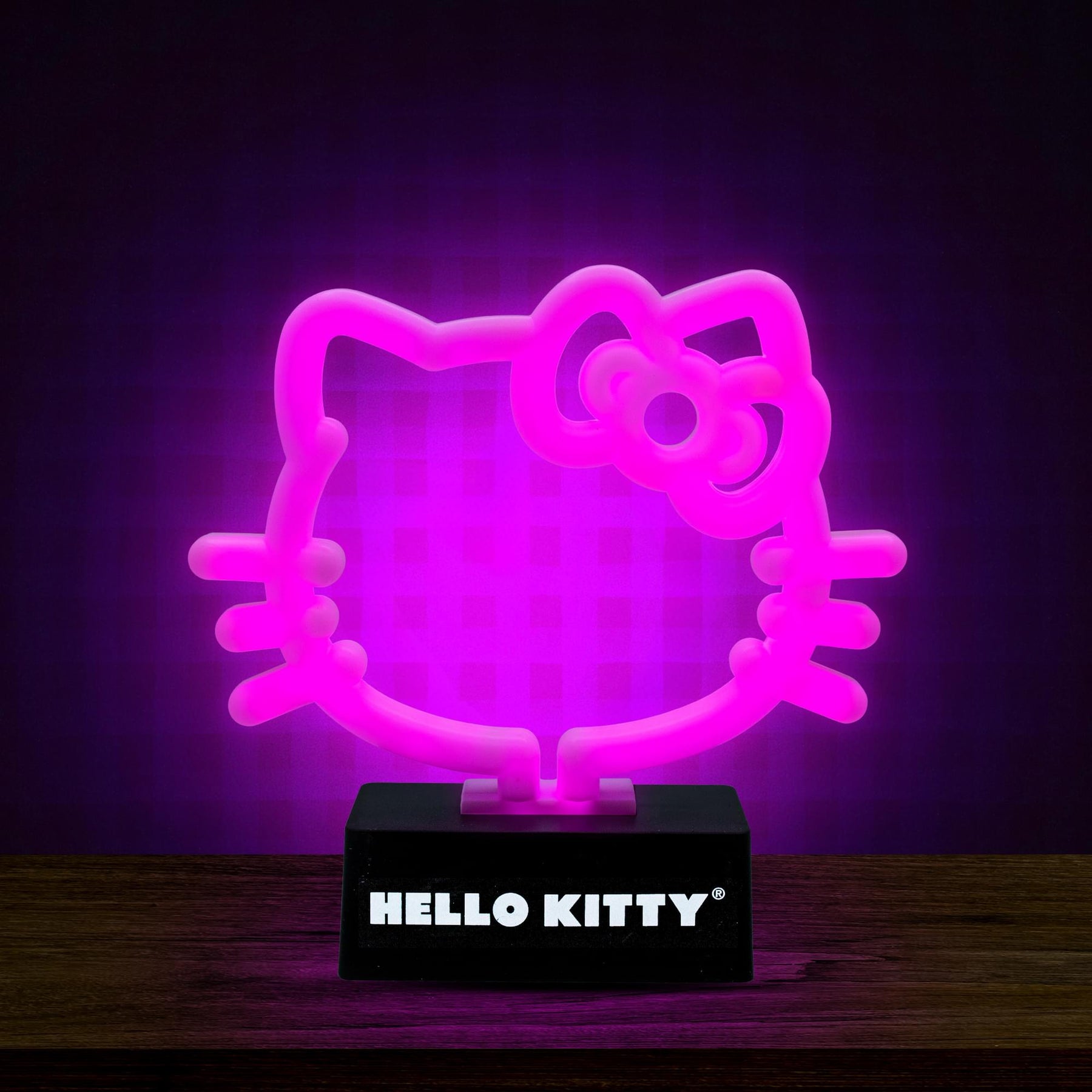 Hello Kitty Face and Bow 6.5 -Inch LED Neon Mood Light