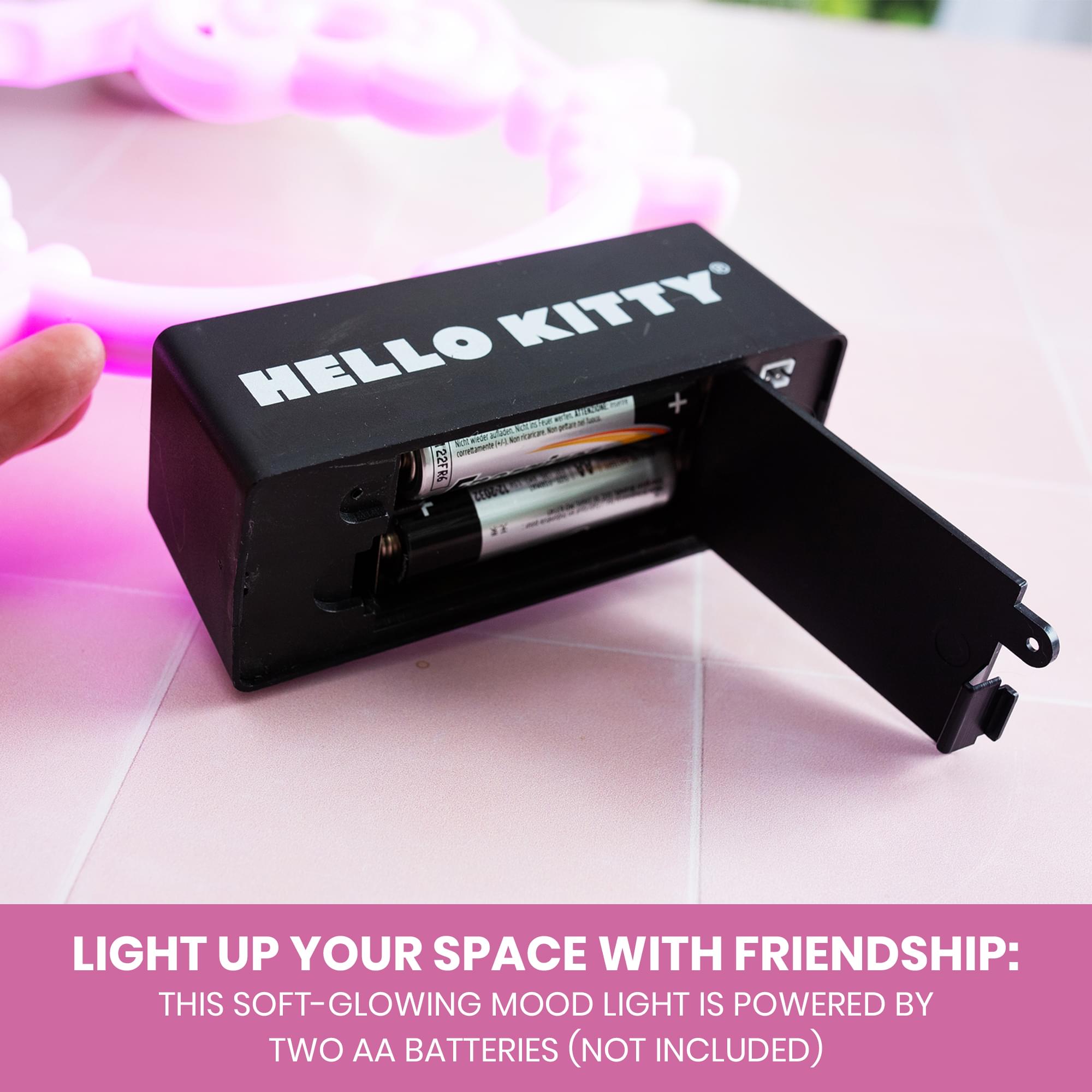 Hello Kitty Face and Bow 6.5 -Inch LED Neon Mood Light