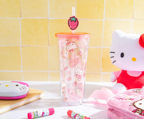 Sanrio Hello Kitty Strawberry Sweets Carnival Cup With Lid | Holds 24 Ounces