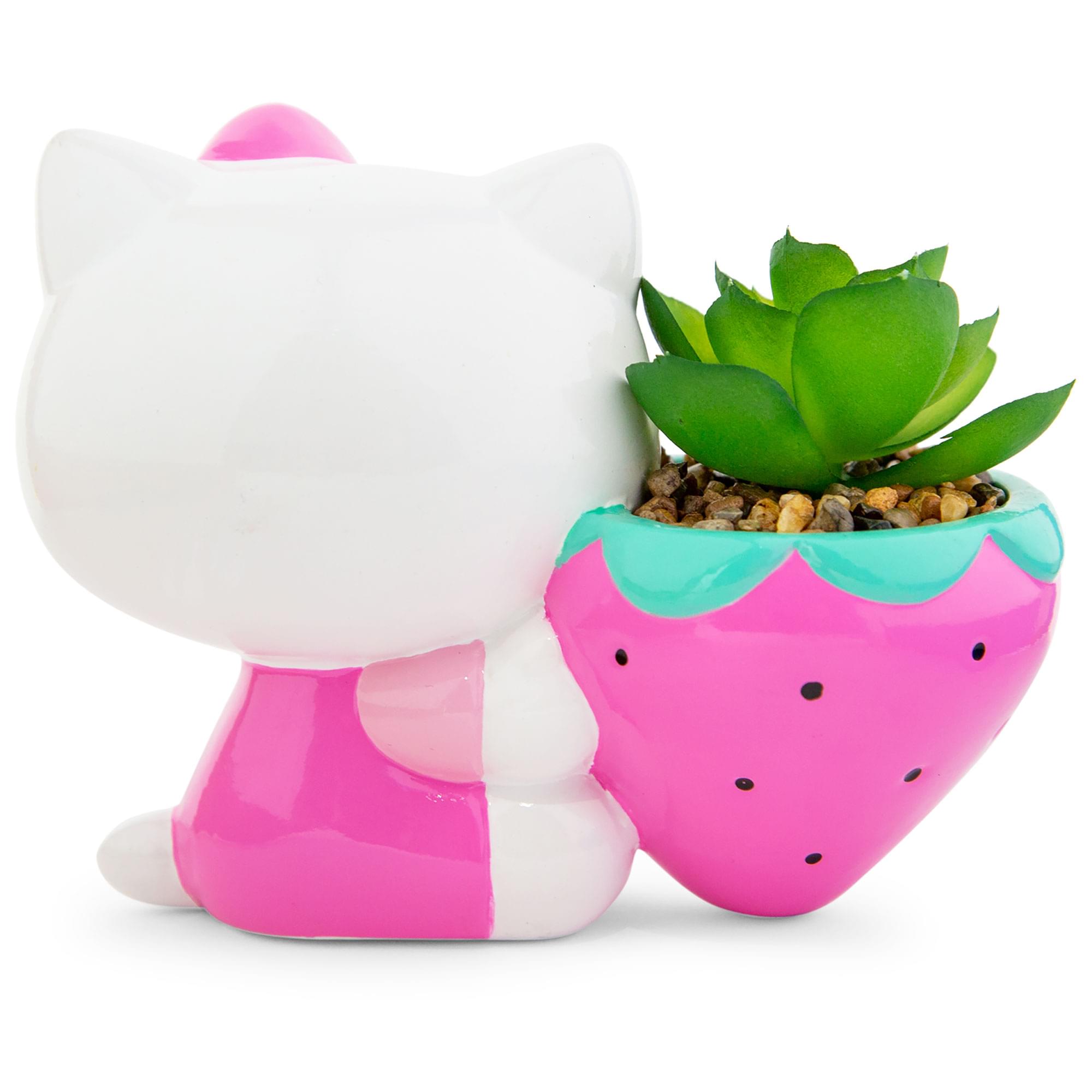 Sanrio Hello Kitty Strawberry 5-Inch Planter With Artificial Succulent