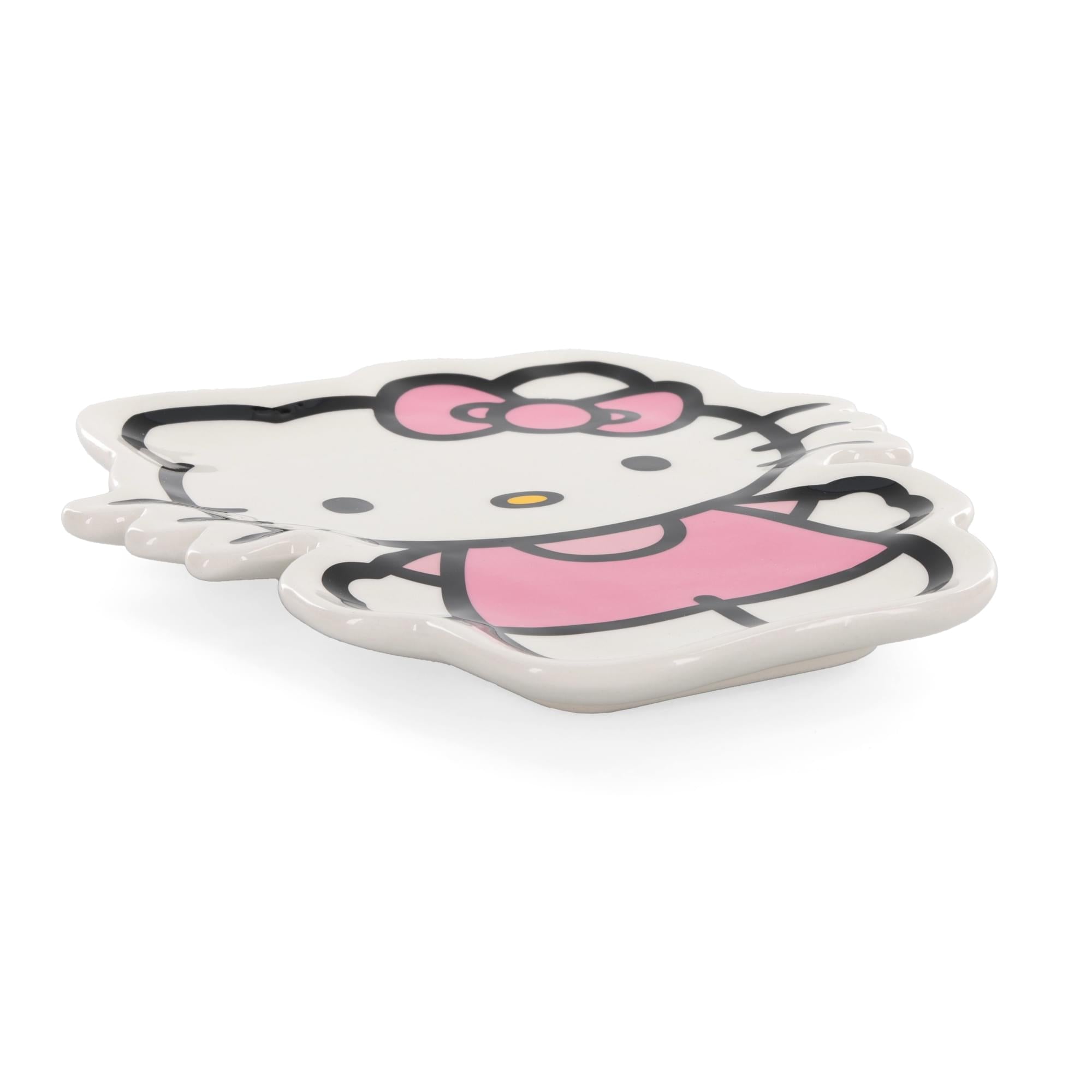 Sanrio Hello Kitty Pink Outfit Sculpted Ceramic Trinket Tray Dish