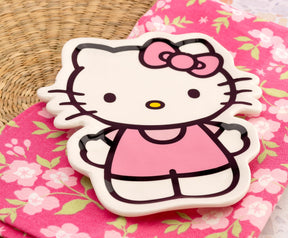 Sanrio Hello Kitty Pink Outfit Sculpted Ceramic Trinket Tray Dish