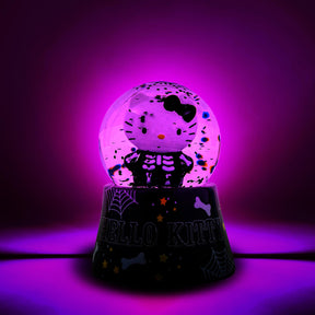 Sanrio Hello Kitty Black Skeleton Mini Light-Up Snow Globe | 3 Inches Tall