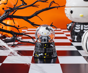 Sanrio Hello Kitty Black Skeleton Mini Light-Up Snow Globe | 3 Inches Tall