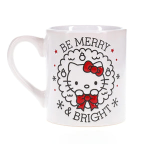 Sanrio Hello Kitty "Be Merry & Bright" Wax Resist Ceramic Mug | Holds 14 Ounces