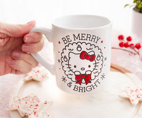 Sanrio Hello Kitty "Be Merry & Bright" Wax Resist Ceramic Mug | Holds 14 Ounces
