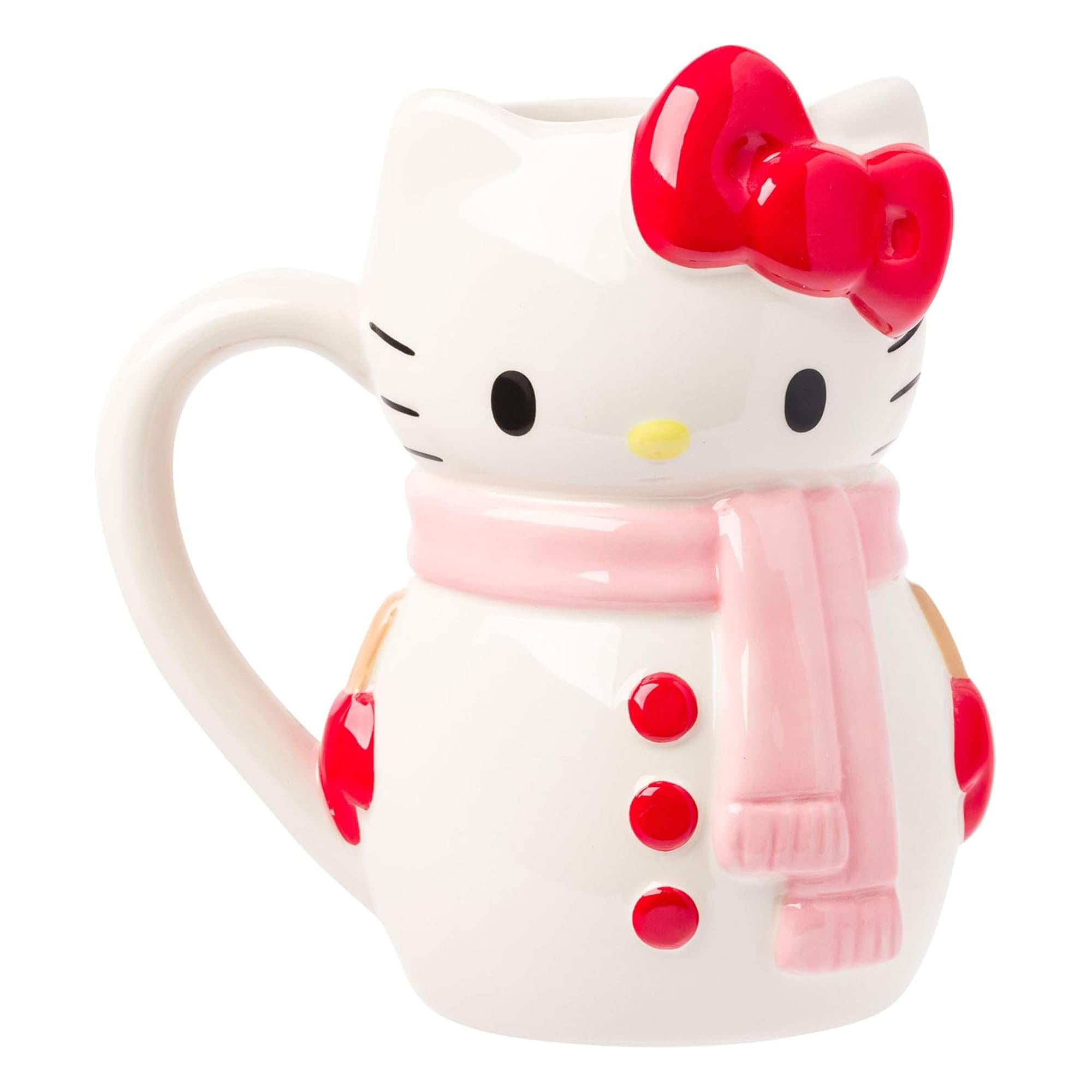 Sanrio Hello Kitty Snowman 20 Ounce 3D Sculpted Ceramic Mug