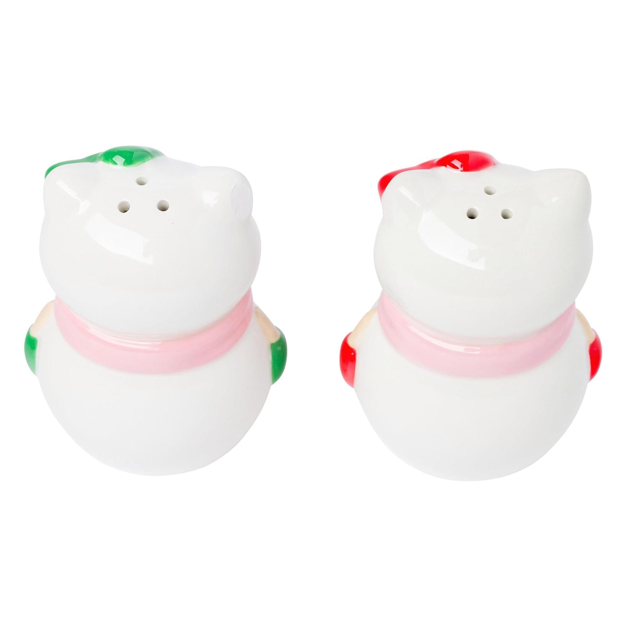 Sanrio Hello Kitty Snowman Ceramic Salt and Pepper Shaker Set