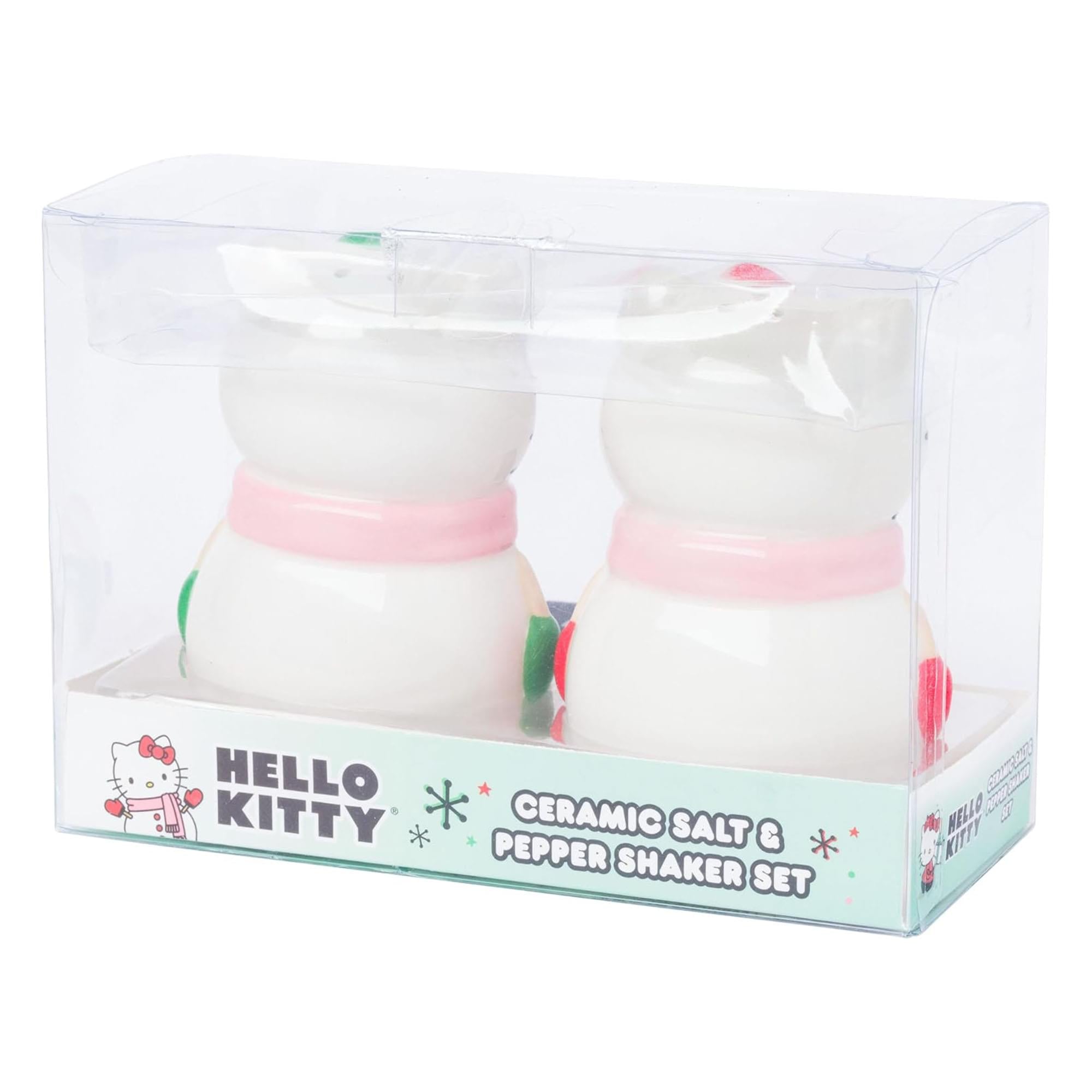 Sanrio Hello Kitty Snowman Ceramic Salt and Pepper Shaker Set