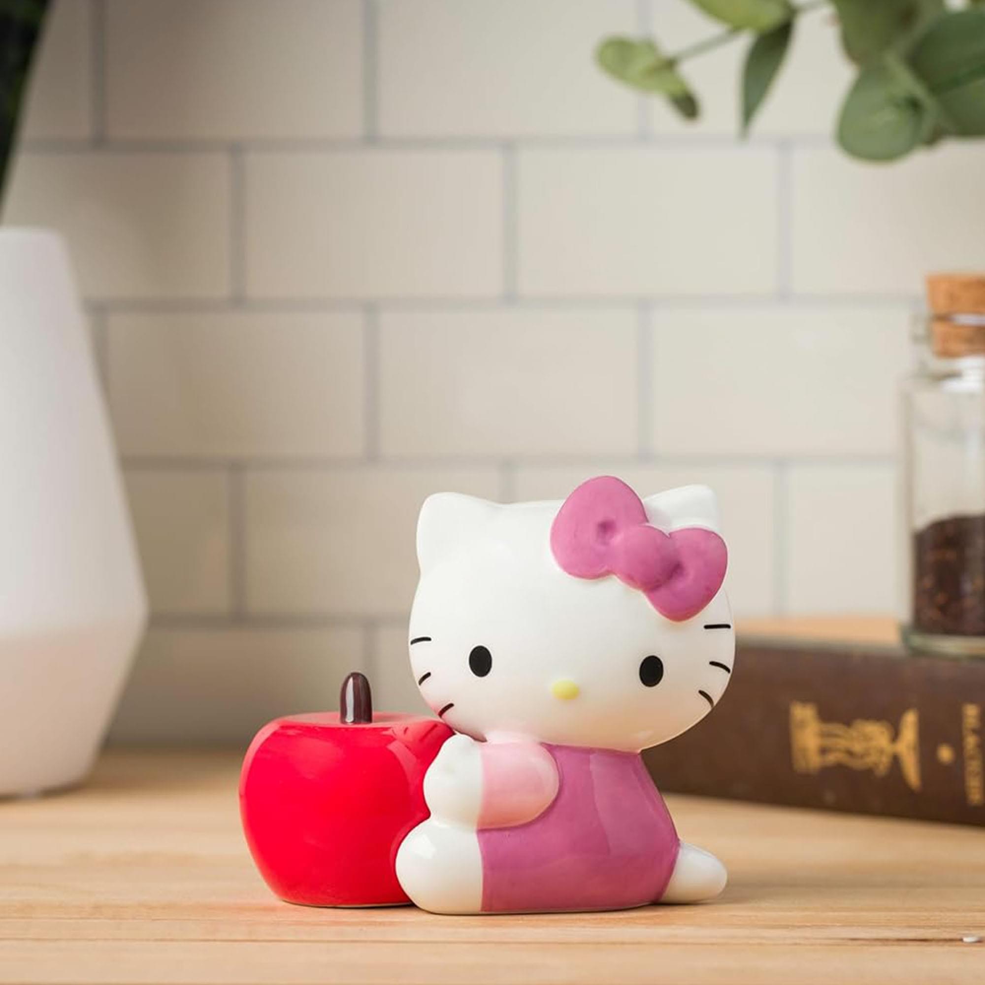 Sanrio Hello Kitty and Apple Ceramic Salt and Pepper Shaker Set