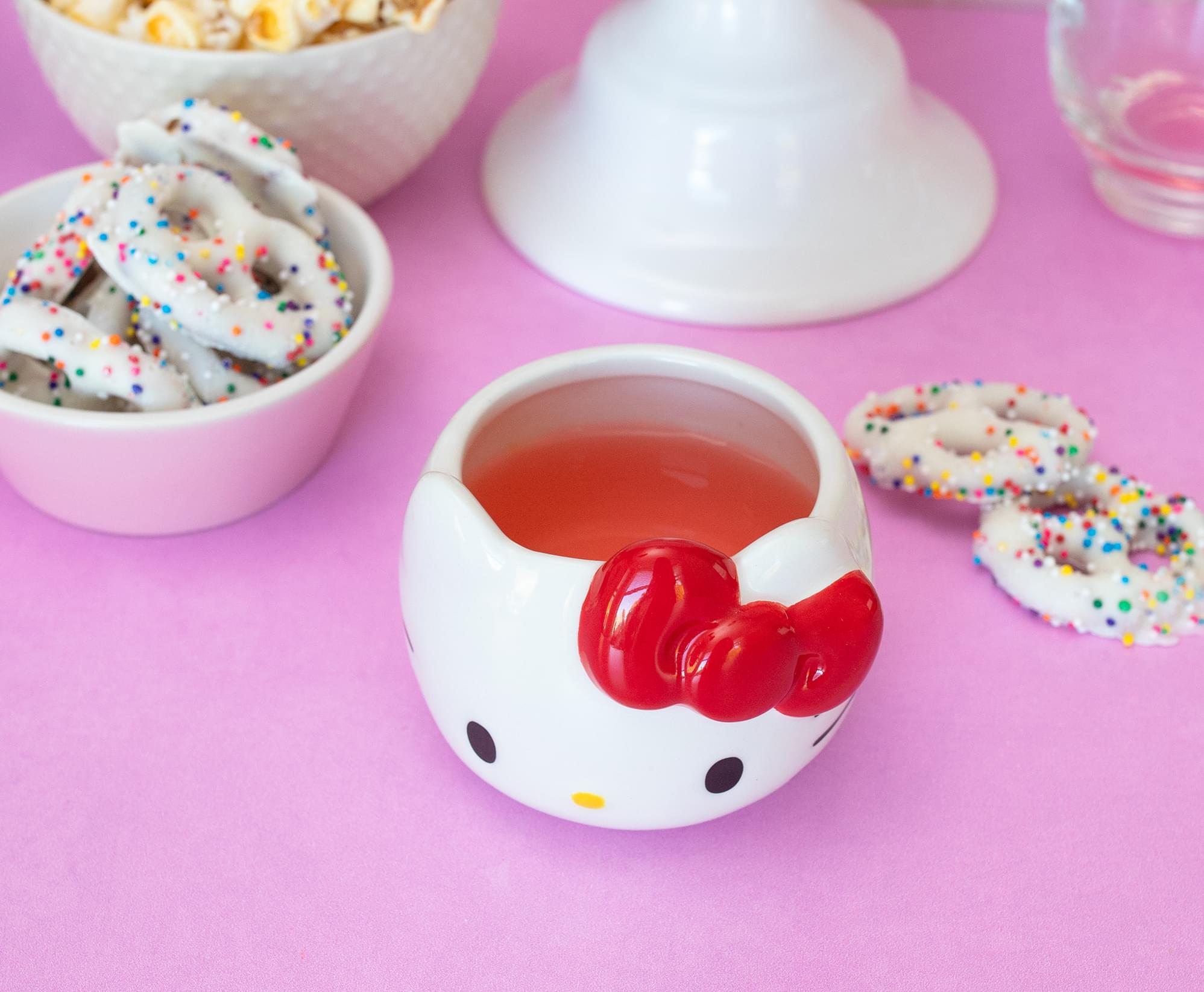 Sanrio Hello Kitty Red Bow Sculpted Ceramic Mini Mug | Holds 3 Ounces