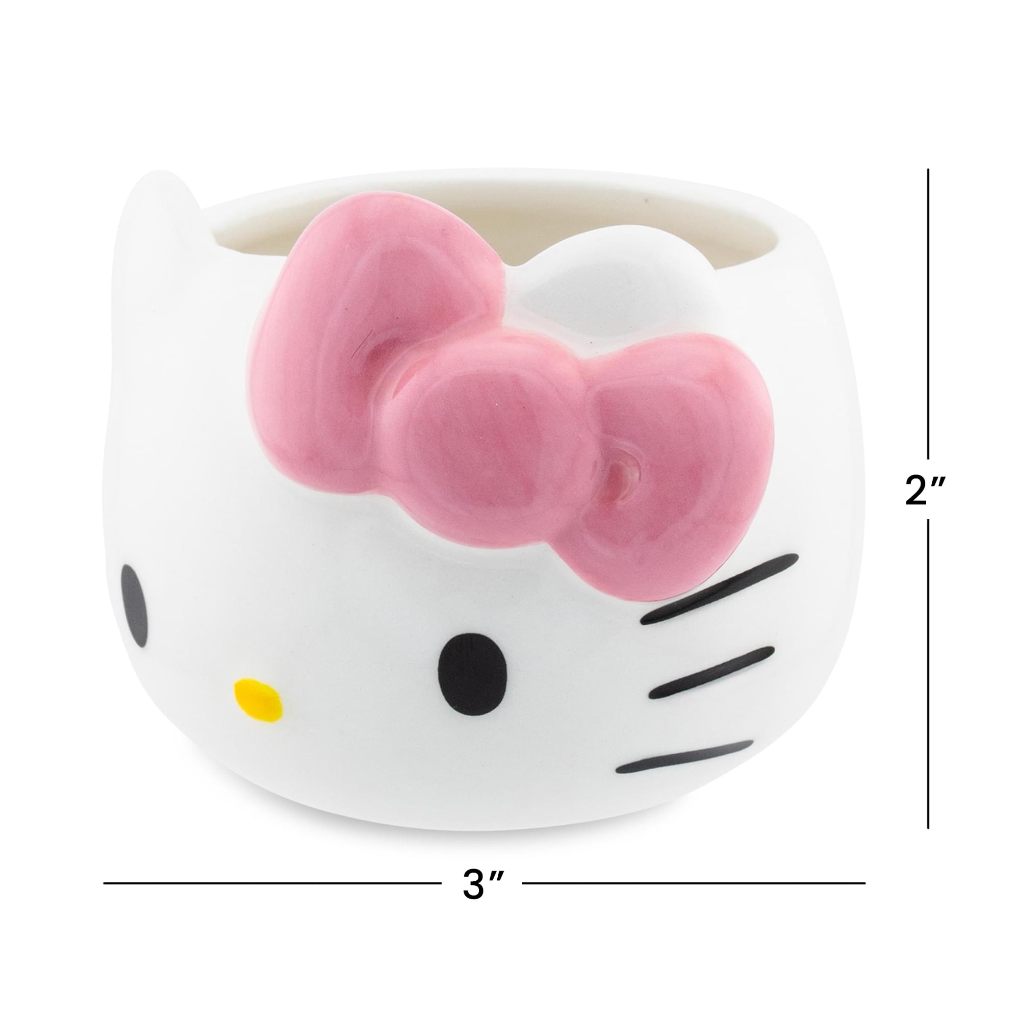 Sanrio Hello Kitty Pink Bow Sculpted Ceramic Mini Mug | Holds 3.5 Ounces