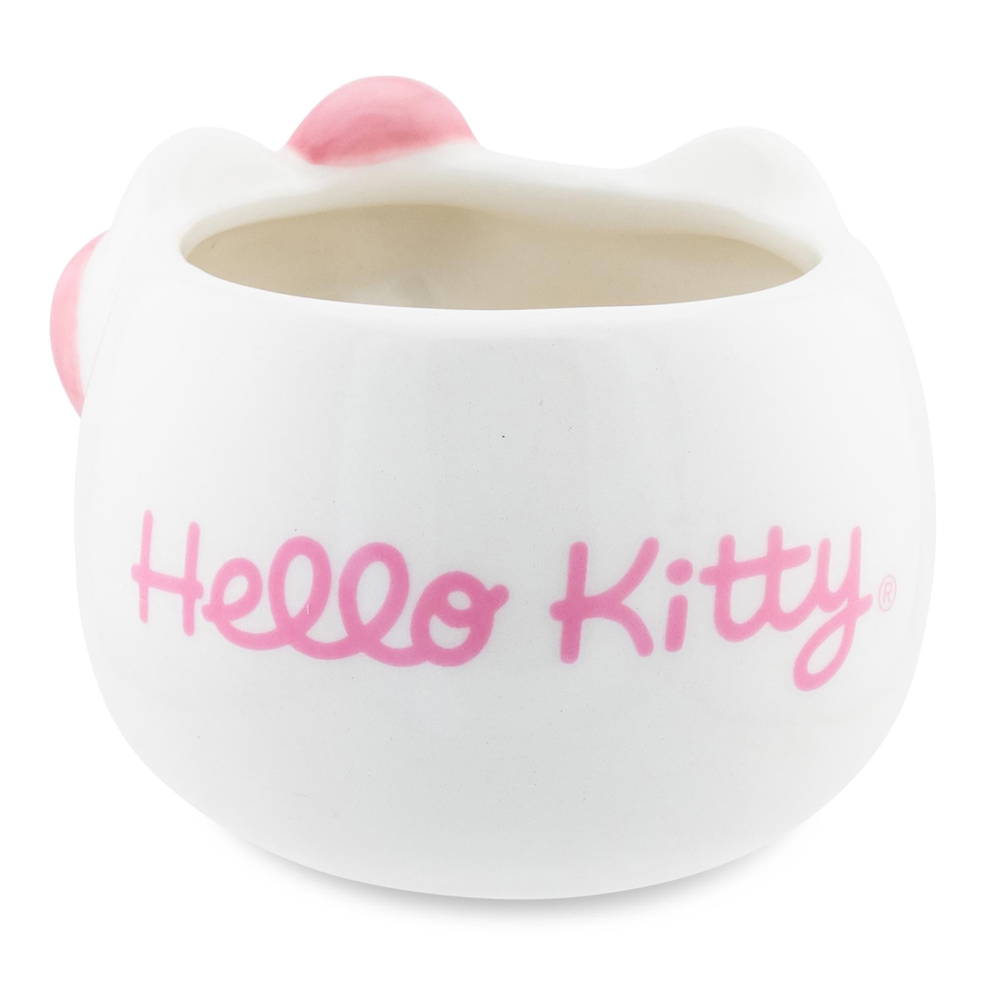 Sanrio Hello Kitty Pink Bow Sculpted Ceramic Mini Mug | Holds 3.5 Ounces