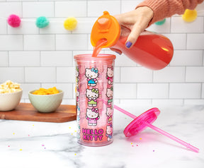 Sanrio Hello Kitty Expressions Carnival Cup With Lid and Straw | Holds 20 Ounces