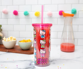 Sanrio Hello Kitty Expressions Carnival Cup With Lid and Straw | Holds 20 Ounces