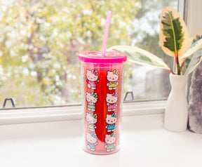 Sanrio Hello Kitty Expressions Carnival Cup With Lid and Straw | Holds 20 Ounces