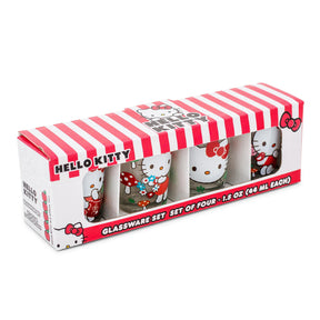 Sanrio Hello Kitty Mushrooms 2-Ounce Mini Shot Glasses | Set of 4