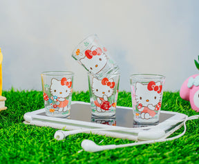 Sanrio Hello Kitty Mushrooms 2-Ounce Mini Shot Glasses | Set of 4