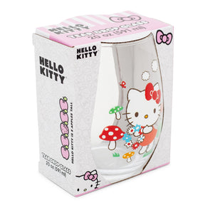 Sanrio Hello Kitty Mushrooms Stemless Wine Glass | Holds 20 Ounces