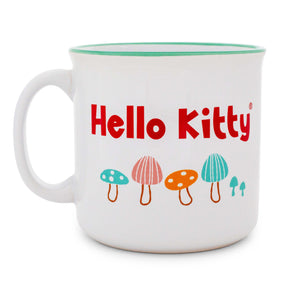 Sanrio Hello Kitty Watering Mushrooms Ceramic Camper Mug | Holds 20 Ounces