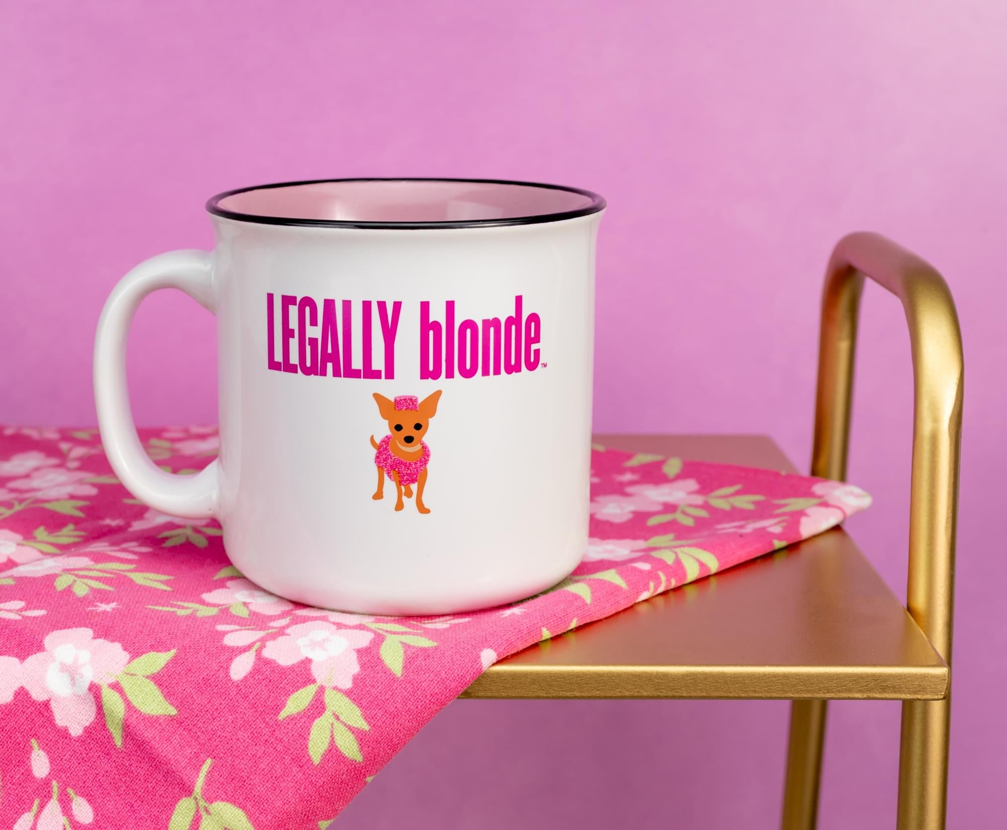 Legally Blonde "Bend and Snap" Ceramic Glitter Camper Mug | Holds 20 Ounces