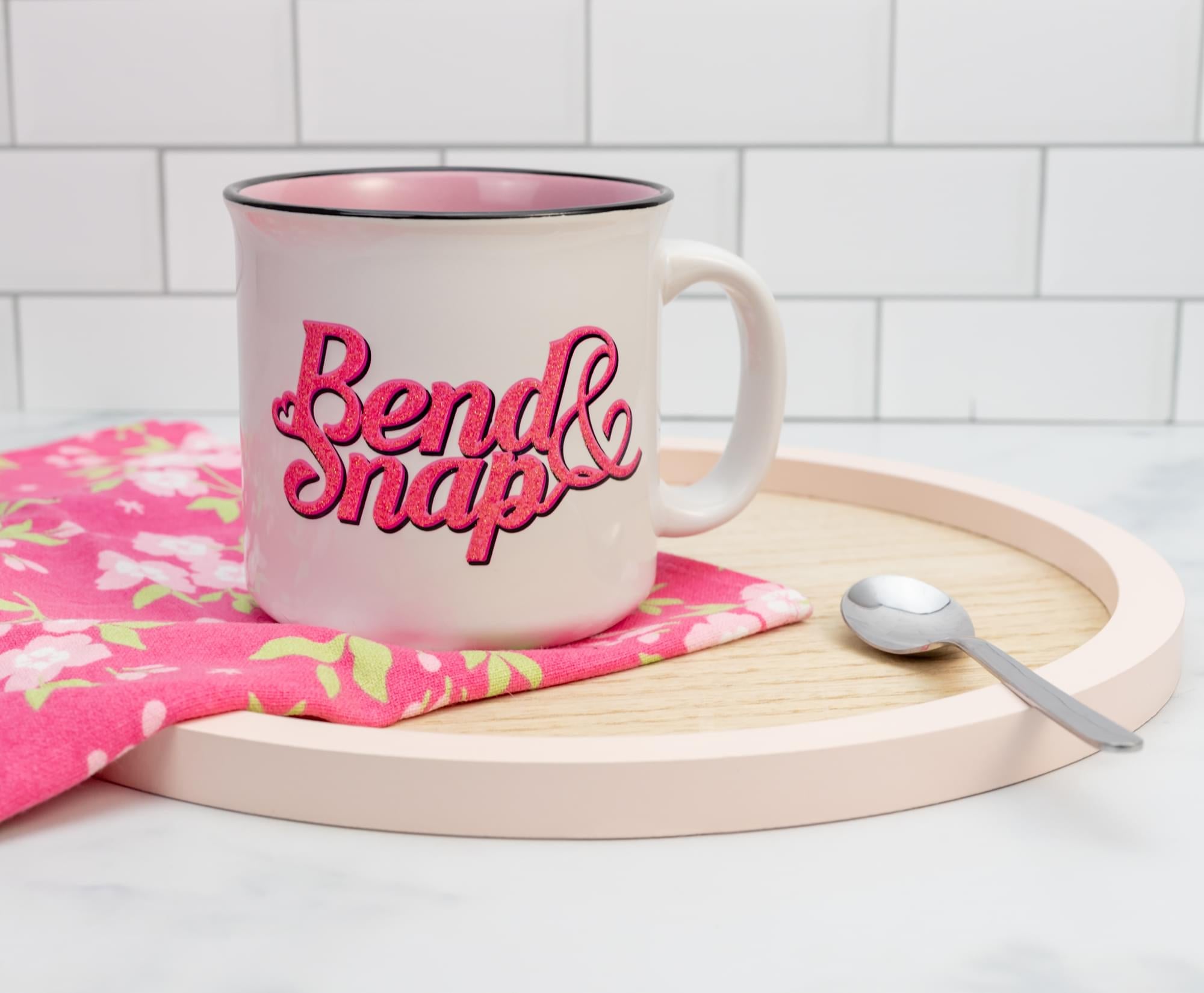 Legally Blonde "Bend and Snap" Ceramic Glitter Camper Mug | Holds 20 Ounces