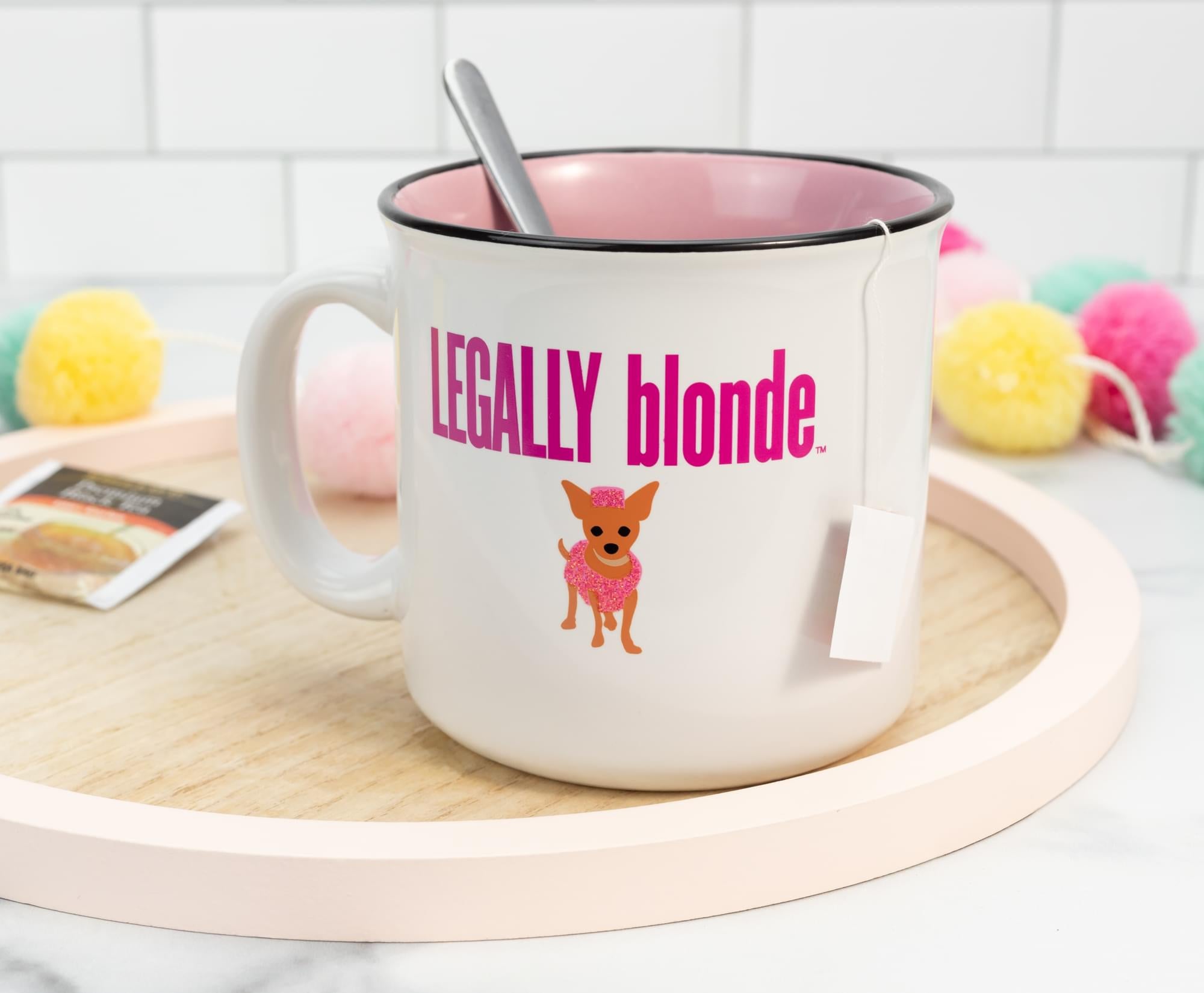 Legally Blonde "Bend and Snap" Ceramic Glitter Camper Mug | Holds 20 Ounces