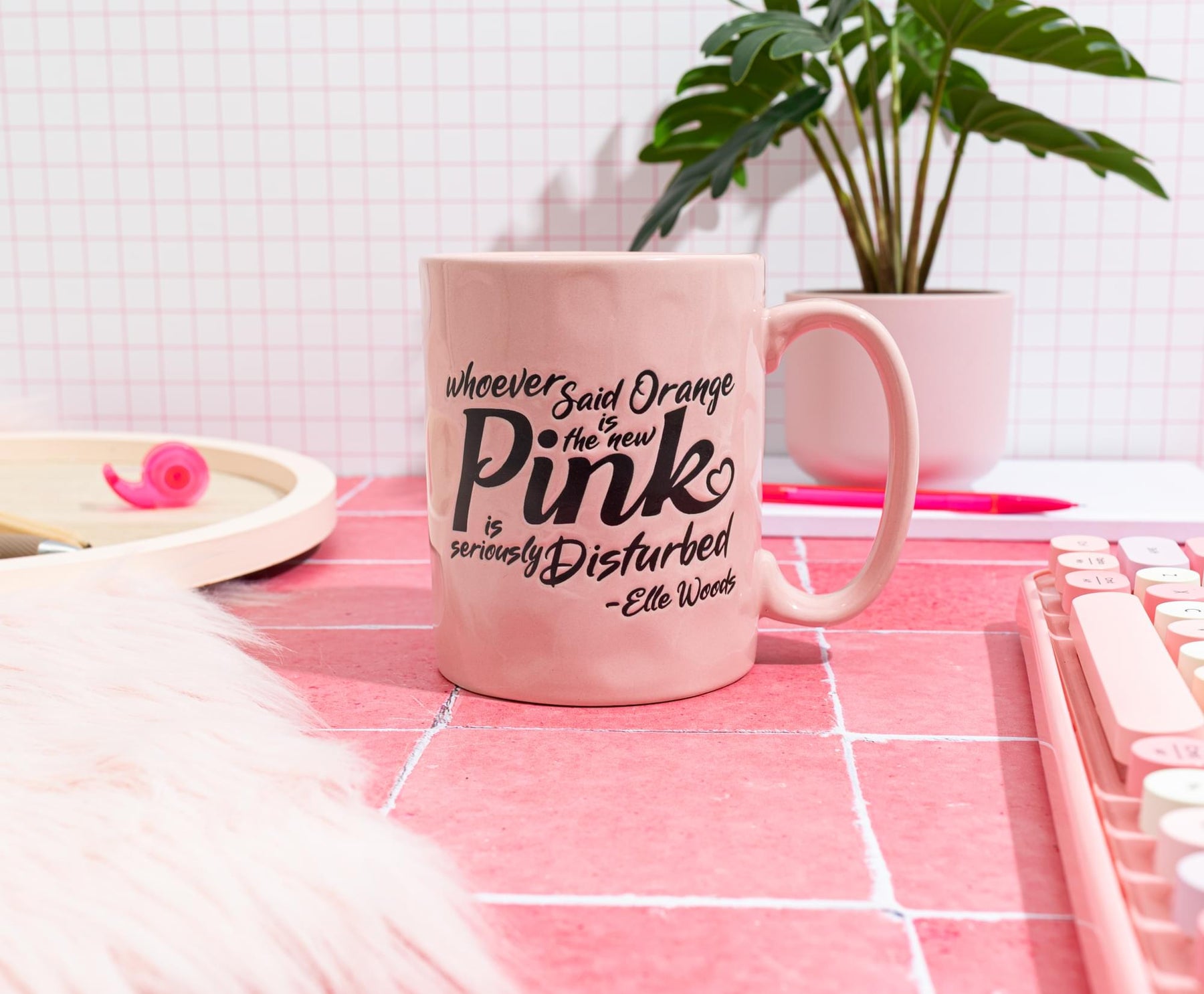 Legally Blonde "Orange Is The New Pink" Ceramic Pottery Mug | Holds 17 Ounces