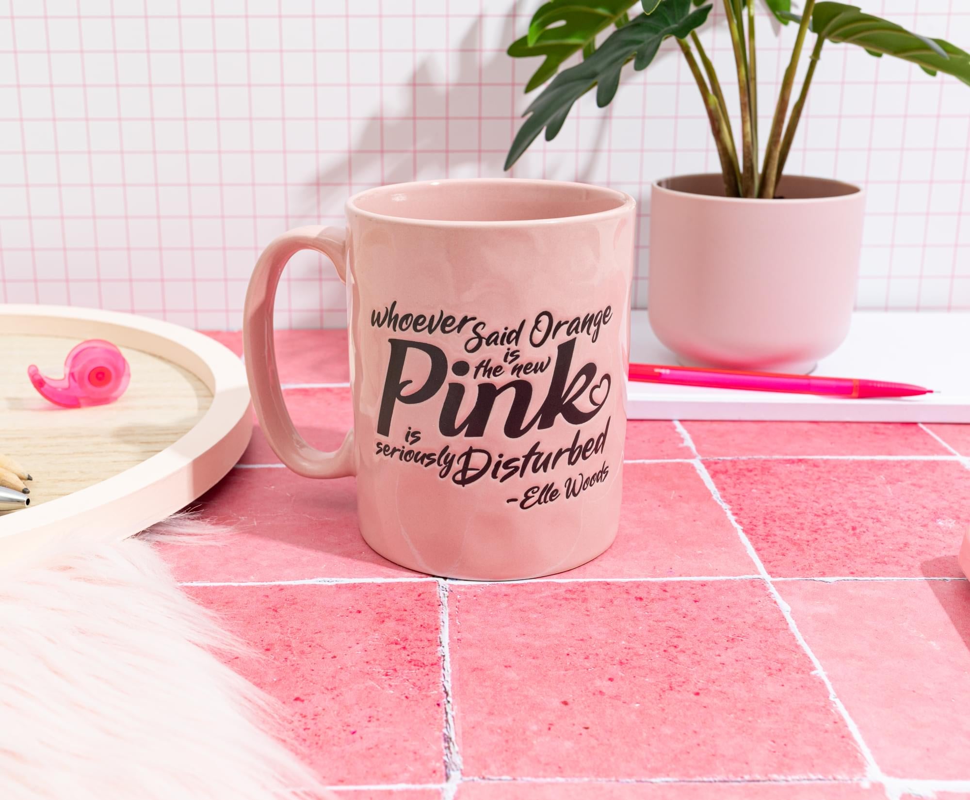 Legally Blonde "Orange Is The New Pink" Ceramic Pottery Mug | Holds 17 Ounces