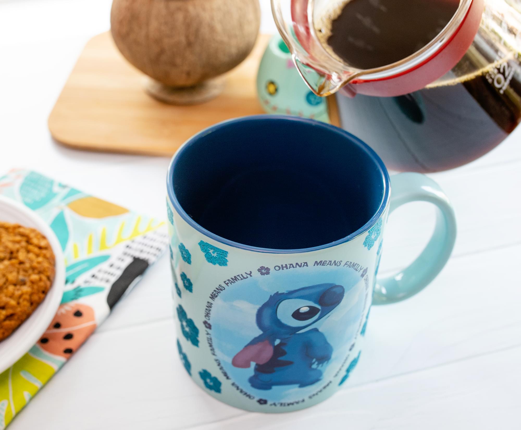 Disney Lilo & Stitch "Ohana Means Family" Ceramic Mug | Holds 20 Ounces